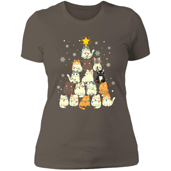 Catmas Tree Ladies T-Shirt