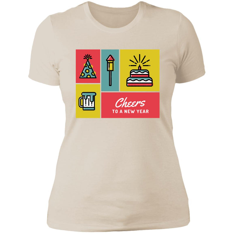Cheers to a New Year Ladies T-Shirt