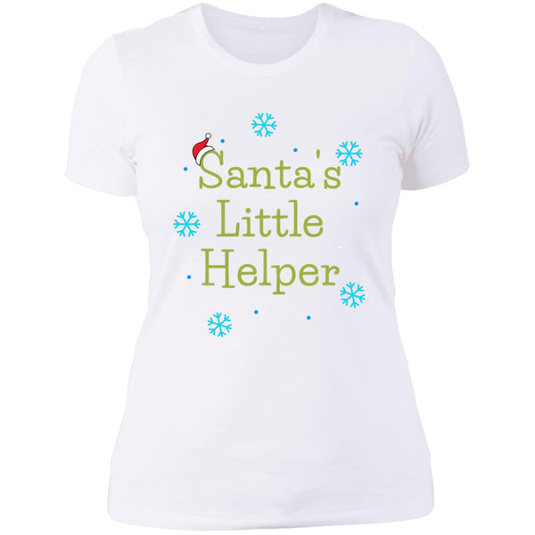 Santa's Little Helper Ladies T-Shirt