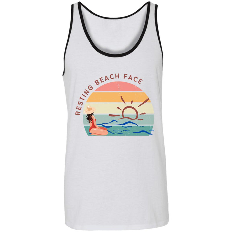 Resting Beach Face Summer Tank Top