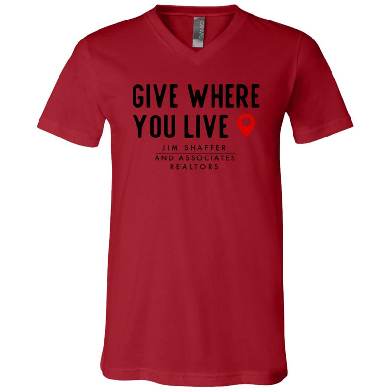 JSA Give Where You Live Unisex V-Neck T-Shirt