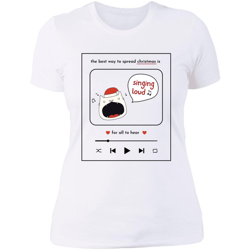 Singing Christmas Cat Ladies T-Shirt