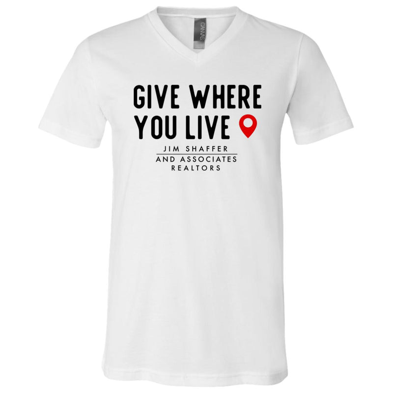 JSA Give Where You Live Unisex V-Neck T-Shirt