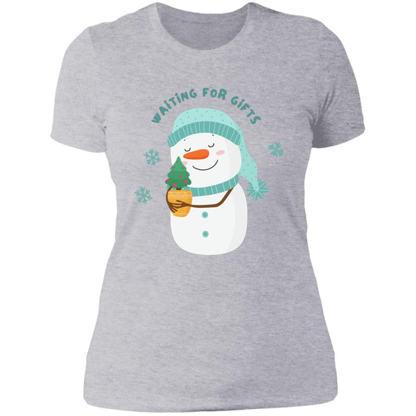 Cozy Snowman Ladies T-Shirt
