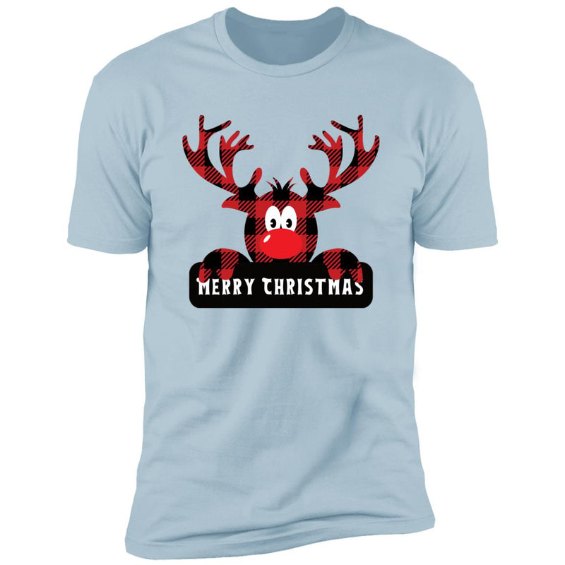 Checkered Xmas Reindeer T-Shirt