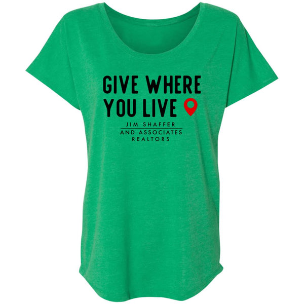 JSA Give Where You Live Ladies' Triblend Sleeve