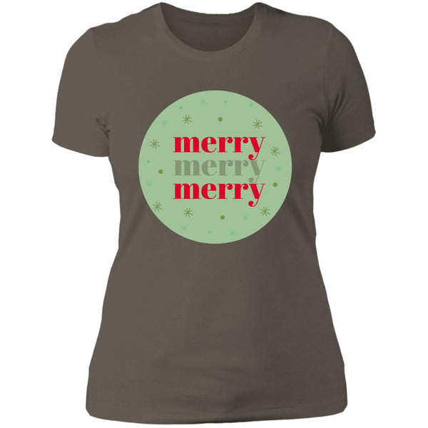 Merry Merry Christmas Ladies T-Shirt
