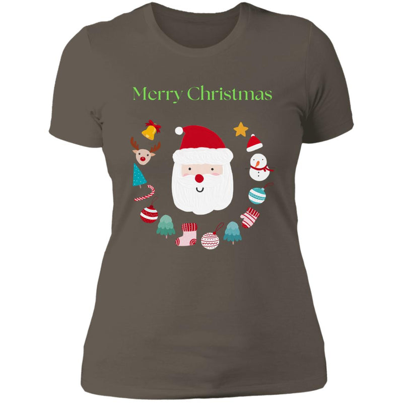 Santa & Friends Christmas Ladies T-Shirt