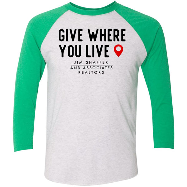 JSA Give Where You Live 3/4 Sleeve T-Shirt