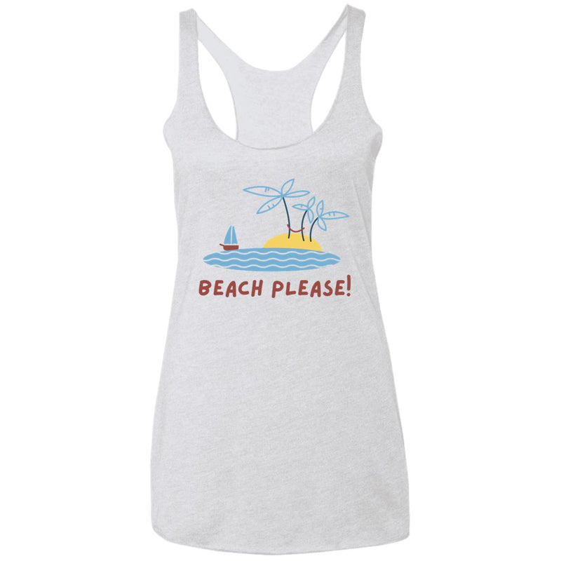 Beach Please Summer Ladies Tank Top