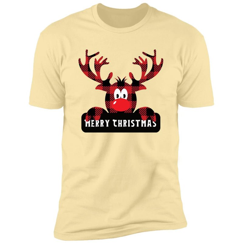 Checkered Xmas Reindeer T-Shirt