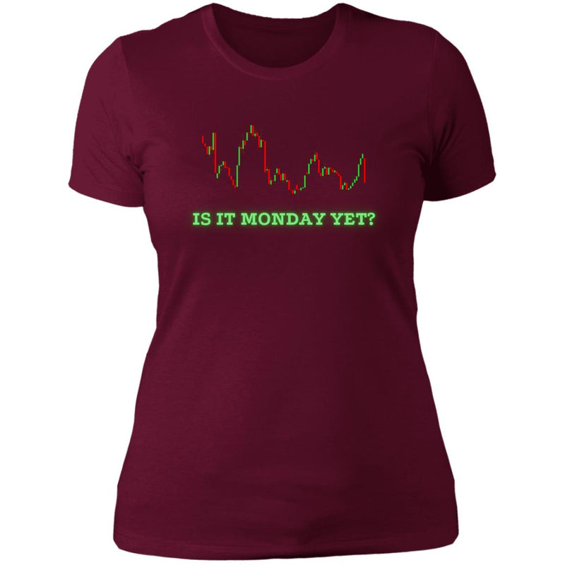 Is It Monday Stock Market Ladies T-Shirt