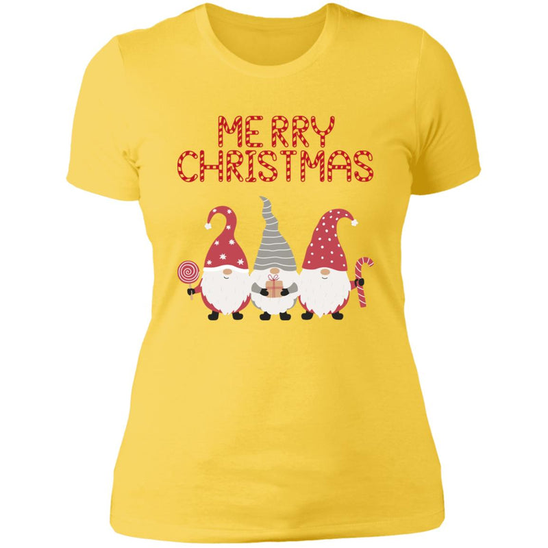 Cute Gnomes Christmas Ladies T-Shirt