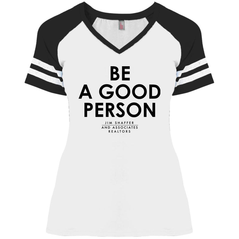 JSA Be A Good Person Ladies' V-Neck T-Shirt
