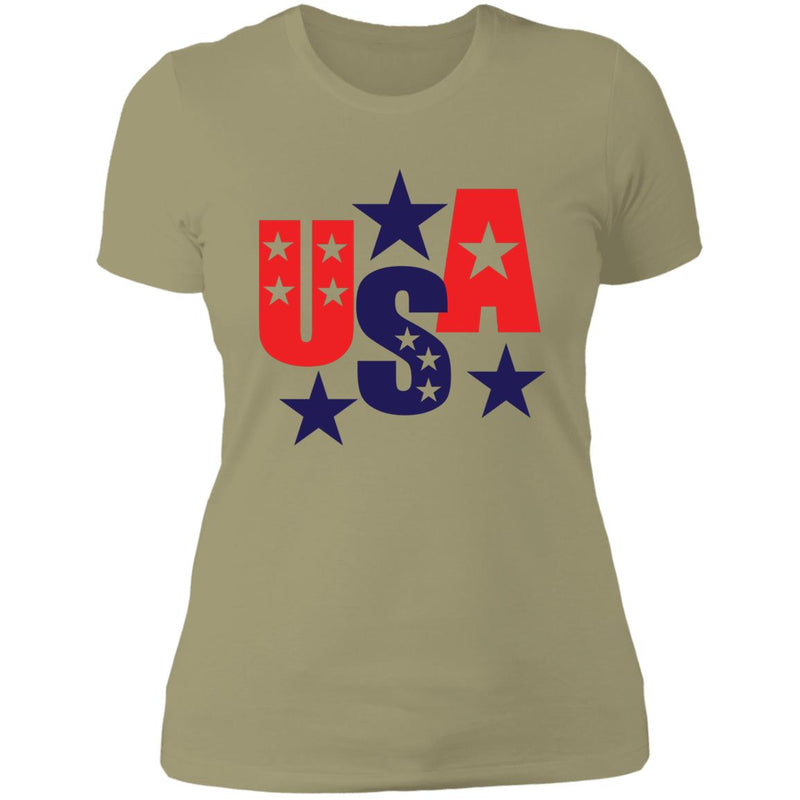 USA 4th of July Ladies T-Shirt