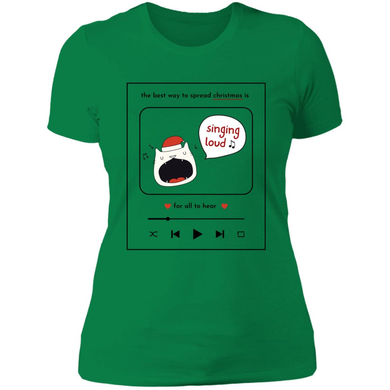 Singing Christmas Cat Ladies T-Shirt