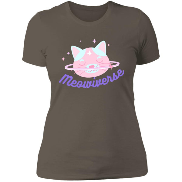 Cute Cat Planet Ladies T-Shirt