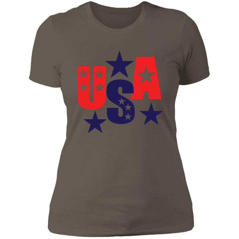 USA 4th of July Ladies T-Shirt