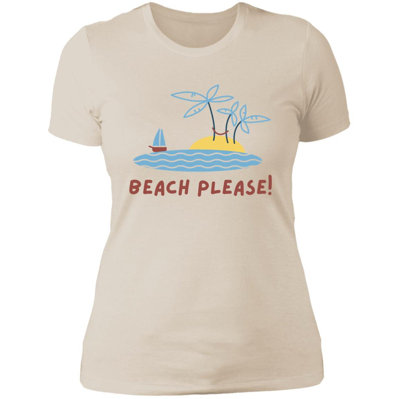Beach Please Summer Ladies T Shirt